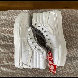 Kids vans sk8-hi pure white high top shoe size:11
